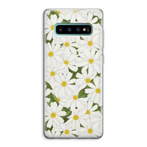 CaseCompany Summer Daisies: Samsung Galaxy S10 Plus Transparant Hoesje