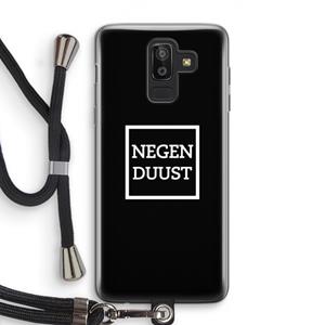 CaseCompany Negenduust black: Samsung Galaxy J8 (2018) Transparant Hoesje met koord