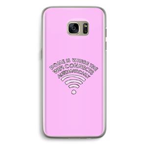 CaseCompany Home Is Where The Wifi Is: Samsung Galaxy S7 Edge Transparant Hoesje