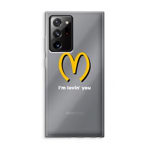 CaseCompany I'm lovin' you: Samsung Galaxy Note 20 Ultra / Note 20 Ultra 5G Transparant Hoesje