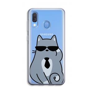 CaseCompany Cool cat: Samsung Galaxy A40 Transparant Hoesje