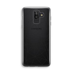 CaseCompany Geometrische lijnen zwart: Samsung Galaxy J8 (2018) Transparant Hoesje