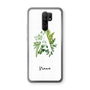 CaseCompany Green Brush: Xiaomi Redmi 9 Transparant Hoesje
