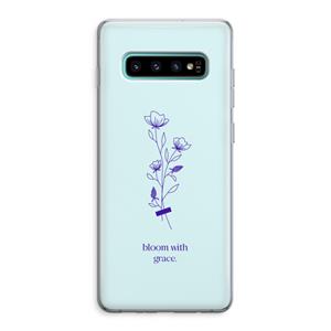 CaseCompany Bloom with grace: Samsung Galaxy S10 Plus Transparant Hoesje