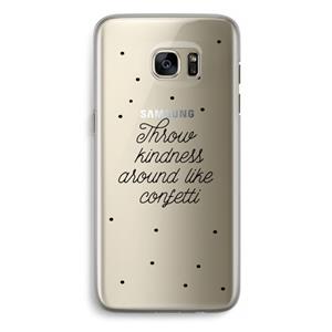 CaseCompany Confetti: Samsung Galaxy S7 Edge Transparant Hoesje