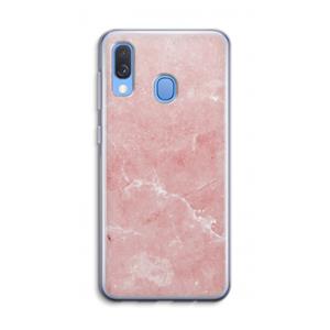 CaseCompany Roze marmer: Samsung Galaxy A40 Transparant Hoesje
