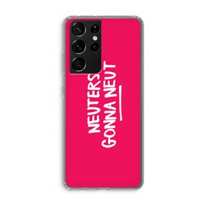 CaseCompany Neuters (roze): Samsung Galaxy S21 Ultra Transparant Hoesje