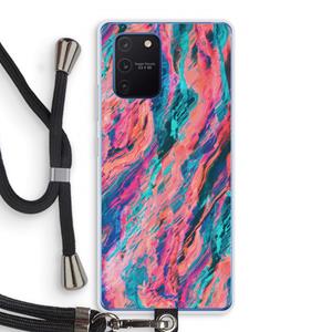 CaseCompany Electric Times: Samsung Galaxy Note 10 Lite Transparant Hoesje met koord