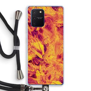 CaseCompany Eternal Fire: Samsung Galaxy Note 10 Lite Transparant Hoesje met koord