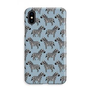 CaseCompany Zebra: iPhone Xs Volledig Geprint Hoesje