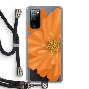 CaseCompany Orange Ellila flower: Samsung Galaxy S20 FE / S20 FE 5G Transparant Hoesje met koord