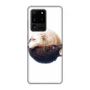 CaseCompany Yin Yang Wolves: Volledig geprint Samsung Galaxy S20 Ultra Hoesje