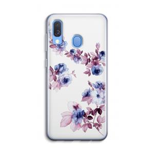CaseCompany Waterverf bloemen: Samsung Galaxy A40 Transparant Hoesje