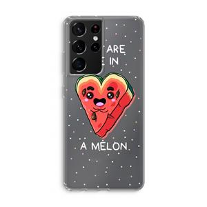 CaseCompany One In A Melon: Samsung Galaxy S21 Ultra Transparant Hoesje