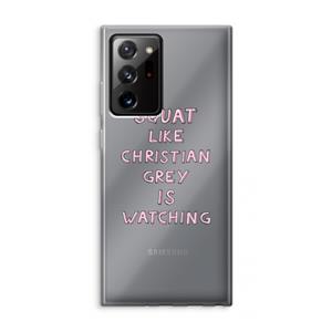 CaseCompany Christian Grey: Samsung Galaxy Note 20 Ultra / Note 20 Ultra 5G Transparant Hoesje