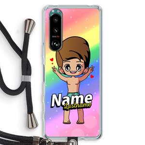 CaseCompany Chibi Maker man: Sony Xperia 5 III Transparant Hoesje met koord