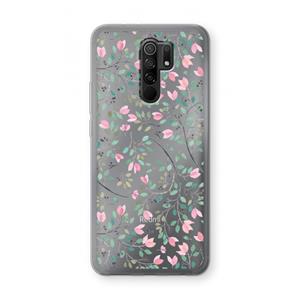 CaseCompany Sierlijke bloemen: Xiaomi Redmi 9 Transparant Hoesje