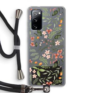 CaseCompany Sweet little flowers: Samsung Galaxy S20 FE / S20 FE 5G Transparant Hoesje met koord