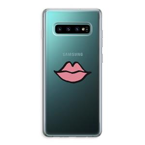 CaseCompany Kusje: Samsung Galaxy S10 Plus Transparant Hoesje