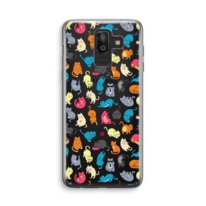 CaseCompany Kleurrijke katten: Samsung Galaxy J8 (2018) Transparant Hoesje