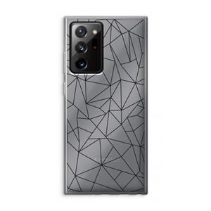 CaseCompany Geometrische lijnen zwart: Samsung Galaxy Note 20 Ultra / Note 20 Ultra 5G Transparant Hoesje