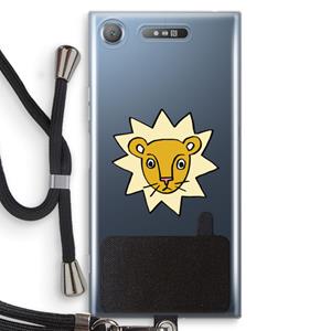 CaseCompany Kleine leeuw: Sony Xperia XZ1 Transparant Hoesje met koord