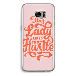 CaseCompany Hustle Lady: Samsung Galaxy S7 Edge Transparant Hoesje