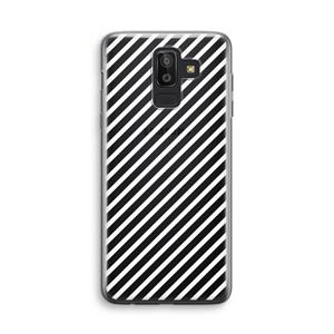 CaseCompany Strepen zwart-wit: Samsung Galaxy J8 (2018) Transparant Hoesje
