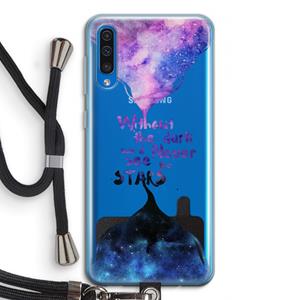 CaseCompany Stars quote: Samsung Galaxy A50 Transparant Hoesje met koord
