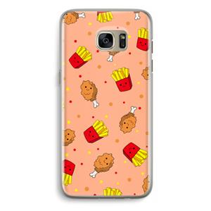 CaseCompany Chicken 'n Fries: Samsung Galaxy S7 Edge Transparant Hoesje