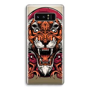 CaseCompany Tiger and Rattlesnakes: Samsung Galaxy Note 8 Transparant Hoesje