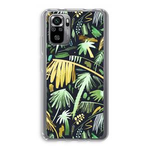 CaseCompany Tropical Palms Dark: Xiaomi Redmi Note 10S Transparant Hoesje