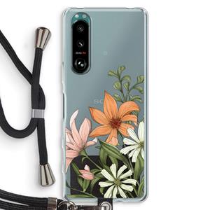 CaseCompany Floral bouquet: Sony Xperia 5 III Transparant Hoesje met koord