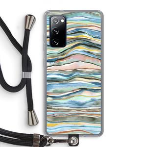 CaseCompany Watercolor Agate: Samsung Galaxy S20 FE / S20 FE 5G Transparant Hoesje met koord