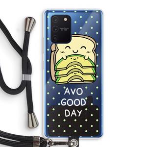 CaseCompany Avo Good Day: Samsung Galaxy Note 10 Lite Transparant Hoesje met koord