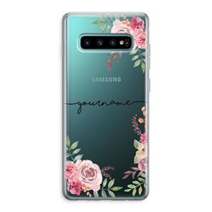 CaseCompany Rozen: Samsung Galaxy S10 Plus Transparant Hoesje