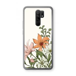 CaseCompany Floral bouquet: Xiaomi Redmi 9 Transparant Hoesje
