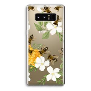CaseCompany No flowers without bees: Samsung Galaxy Note 8 Transparant Hoesje