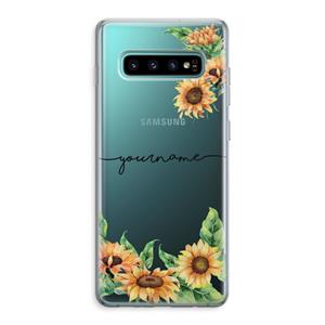 CaseCompany Zonnebloemen: Samsung Galaxy S10 Plus Transparant Hoesje