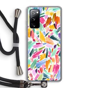 CaseCompany Watercolor Brushstrokes: Samsung Galaxy S20 FE / S20 FE 5G Transparant Hoesje met koord