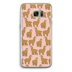 CaseCompany Alpacas: Samsung Galaxy S7 Edge Transparant Hoesje