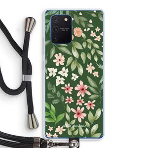 CaseCompany Botanical green sweet flower heaven: Samsung Galaxy Note 10 Lite Transparant Hoesje met koord