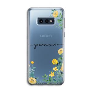 CaseCompany Gele bloemen: Samsung Galaxy S10e Transparant Hoesje
