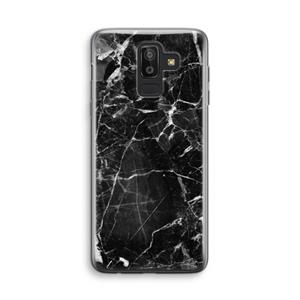 CaseCompany Zwart Marmer 2: Samsung Galaxy J8 (2018) Transparant Hoesje