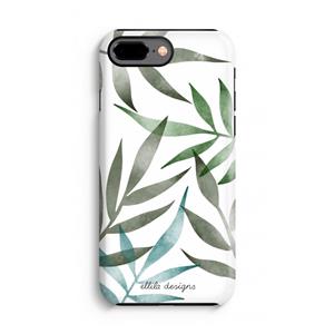 CaseCompany Tropical watercolor leaves: iPhone 7 Plus Tough Case