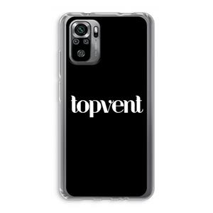 CaseCompany Topvent Zwart: Xiaomi Redmi Note 10S Transparant Hoesje