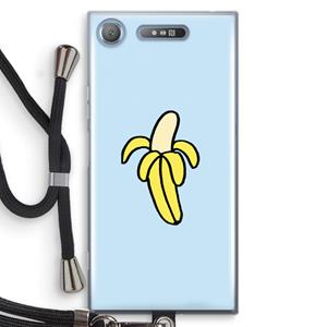 CaseCompany Banana: Sony Xperia XZ1 Transparant Hoesje met koord