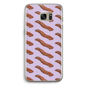 CaseCompany Bacon to my eggs #2: Samsung Galaxy S7 Edge Transparant Hoesje