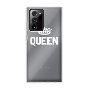 CaseCompany Queen zwart: Samsung Galaxy Note 20 Ultra / Note 20 Ultra 5G Transparant Hoesje