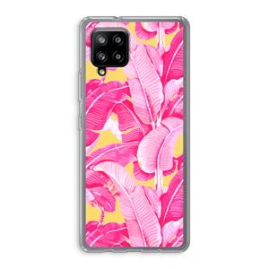 CaseCompany Pink Banana: Samsung Galaxy A42 5G Transparant Hoesje